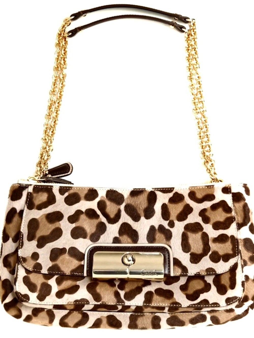 Coach Kristin Ocelot Leopard Print Shoulder Bag Vintage